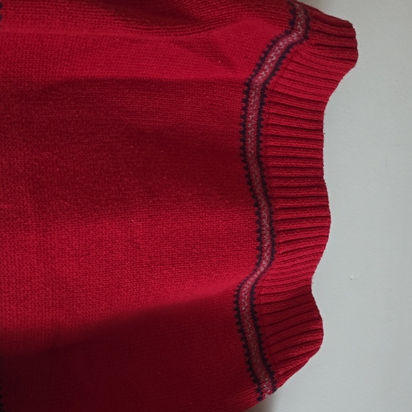 Janie and Jack Red and White Moose Crewneck Sweater Boys Size 5 - Picture 3 of 6